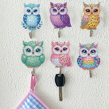 Load image into Gallery viewer, 6Pcs 2D/Flat DIY Owl Diamond Painting Hooks Diamond Art Painting Hook Kit