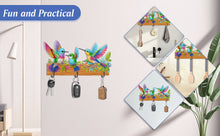 Load image into Gallery viewer, Birds Theme Wood DIY Diamond Painting Art Hooks No Hole Punching Wall Decoration
