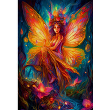 Load image into Gallery viewer, Huancan - Butterfly Queen In The Deep Forest - 50*70CM 11CT 3 Stamped Cross Stitch