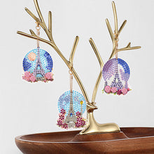 Load image into Gallery viewer, 6Pcs DIY Eiffel Tower Special Shape 5D Diamond Art Keychain for Birthday