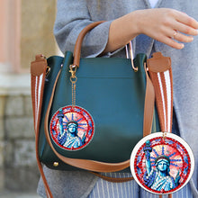 Load image into Gallery viewer, 6Pcs DIY Statue Of Liberty Special Shape 5D Diamond Art Keychain for Birthday