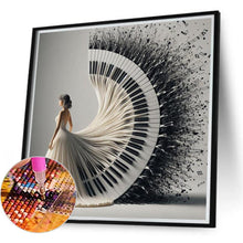 Load image into Gallery viewer, Piano Girl 40*40CM(Canvas) Full Round Drill Diamond Painting