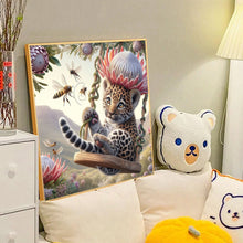 Load image into Gallery viewer, Leopard On A Swing 40*40CM(Canvas) Full Round Drill Diamond Painting