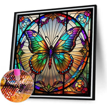 Load image into Gallery viewer, Butterfly Glass Painting 40*40CM(Canvas) Full Round Drill Diamond Painting
