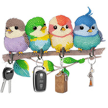 Load image into Gallery viewer, Birds Wood 2D/Flat DIY Diamond Painting Art Hooks No Hole Punching Wall Decor