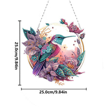 Load image into Gallery viewer, 2D Flat DIY Hummingbird Diamond Art Pendant Window Hanging Art for Home Decor