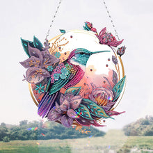 Load image into Gallery viewer, 2D Flat DIY Hummingbird Diamond Art Pendant Window Hanging Art for Home Decor