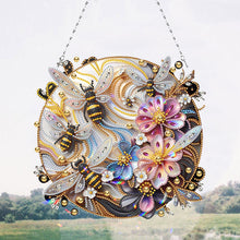 Load image into Gallery viewer, 2D Flat DIY Bee Diamond Art Pendant Window Hanging Art for Home Decor
