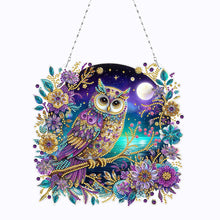 Load image into Gallery viewer, 2D Flat DIY Owl Diamond Art Pendant Window Hanging Art for Home Decor