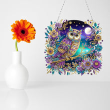 Load image into Gallery viewer, 2D Flat DIY Owl Diamond Art Pendant Window Hanging Art for Home Decor