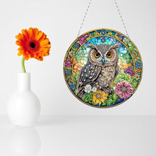 Load image into Gallery viewer, 2D Flat DIY Owl Diamond Art Pendant Window Hanging Art for Home Decor