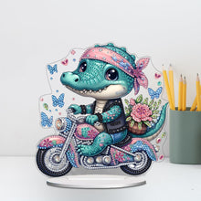 Load image into Gallery viewer, Acrylic Motorcycle Crocodile Diamond Painting Desktop Decorations for Beginner