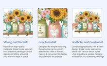 Load image into Gallery viewer, Sunflower Theme Wood DIY Diamond Painting Hooks Home Decoration Craft Kit