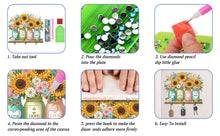 Load image into Gallery viewer, Sunflower Theme Wood DIY Diamond Painting Hooks Home Decoration Craft Kit