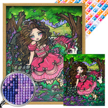 Load image into Gallery viewer, Unicorn Girl 40*50CM(Picture) Partial AB Full Square Drill Diamond Painting