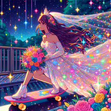 Load image into Gallery viewer, Yishu - Shining Goddess - 50*50CM 11CT 3 Stamped Cross Stitch