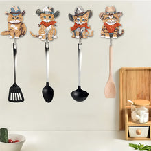 Load image into Gallery viewer, 6Pcs Diamond Painting Hooks Cartoon Cat Diamond Art Craft Wall Hook for Beginner