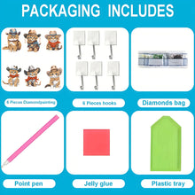 Load image into Gallery viewer, 6Pcs Diamond Painting Hooks Cartoon Cat Diamond Art Craft Wall Hook for Beginner