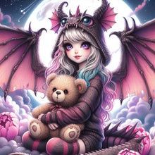 Load image into Gallery viewer, Dinosaur Girl 50*50CM(Canvas) Full Round Drill Diamond Painting