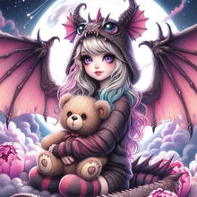 Load image into Gallery viewer, Dinosaur Girl 50*50CM(Canvas) Full Round Drill Diamond Painting