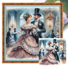 Load image into Gallery viewer, Yishu - Aristocratic Couple - 50*50CM 11CT 3 Stamped Cross Stitch