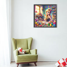 Load image into Gallery viewer, Creative Girl 40*40CM(Canvas) Full Round Drill Diamond Painting