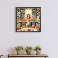 Load image into Gallery viewer, Happy Girl 40*40CM(Canvas) Full Round Drill Diamond Painting