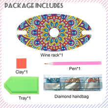 Load image into Gallery viewer, Acrylic Special Shaped Mandala Art 5D DIY Diamond Art Wine Bottle Holder for Bar