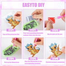 Load image into Gallery viewer, 8Pcs Special Shape Dragon Diamond Painting Fridge Magnet for Fridge Whiteboards