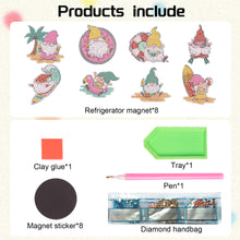 Load image into Gallery viewer, 8Pcs 2D/Flat DIY Ocean Gnomes Diamond Painting Magnets Kit for Art Crafts Gift
