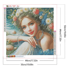 Load image into Gallery viewer, Flower Girl 50*50CM(Canvas) Full Round Drill Diamond Painting