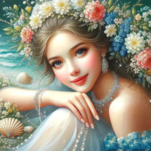 Load image into Gallery viewer, Flower Girl 50*50CM(Canvas) Full Round Drill Diamond Painting