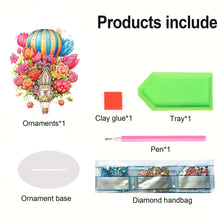 Load image into Gallery viewer, Acrylic Special Shaped Hot Air Balloon Flower Desktop Diamond Art Kits for Home