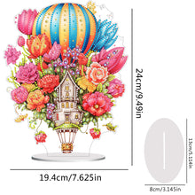 Load image into Gallery viewer, Acrylic Special Shaped Hot Air Balloon Flower Desktop Diamond Art Kits for Home