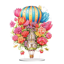 Load image into Gallery viewer, Acrylic Special Shaped Hot Air Balloon Flower Desktop Diamond Art Kits for Home