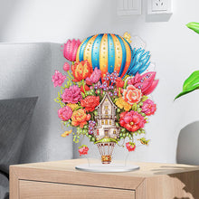 Load image into Gallery viewer, Acrylic Special Shaped Hot Air Balloon Flower Desktop Diamond Art Kits for Home