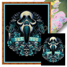 Load image into Gallery viewer, Yishu - Screaming Skeleton - 40*56CM 11CT 3 Stamped Cross Stitch