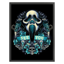 Load image into Gallery viewer, Yishu - Screaming Skeleton - 40*56CM 11CT 3 Stamped Cross Stitch