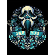 Load image into Gallery viewer, Yishu - Screaming Skeleton - 40*56CM 11CT 3 Stamped Cross Stitch