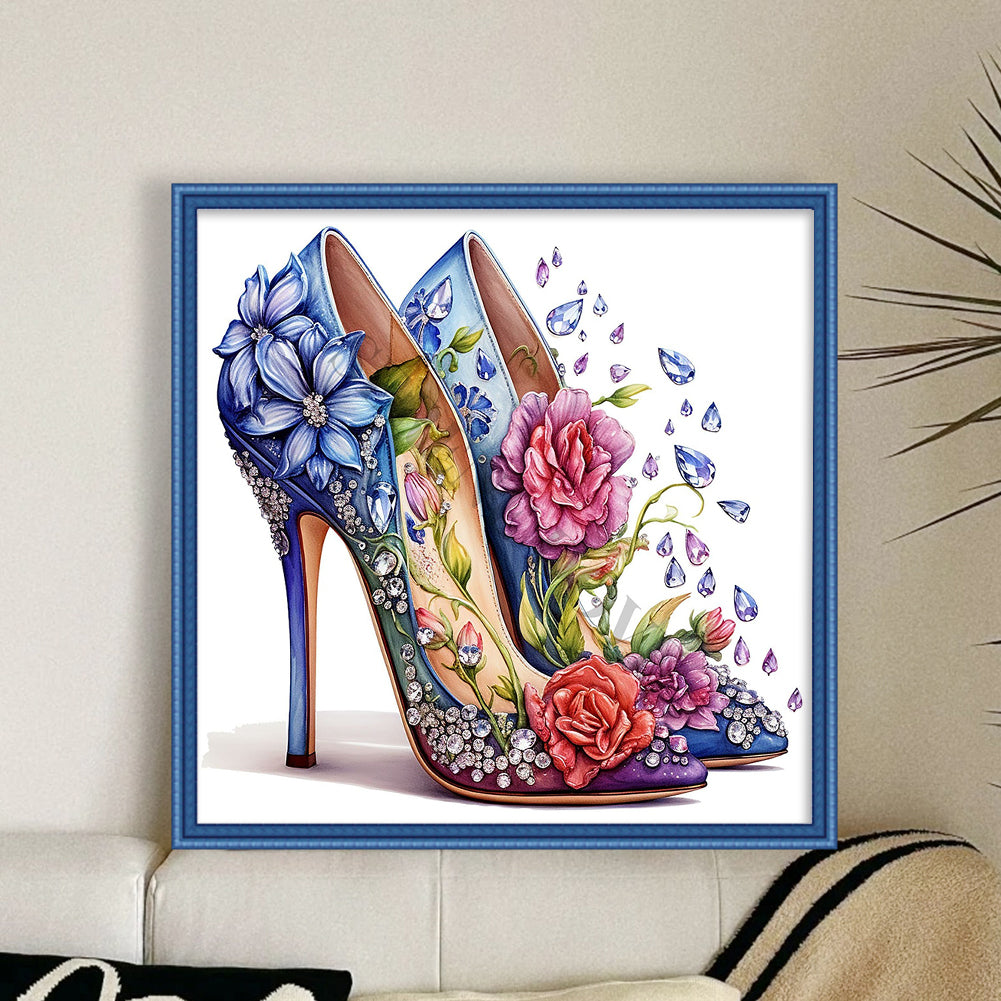 Gorgeous High Heels - Full 11CT Stamped Cross Stitch 40x40CM - Huacan