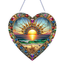 Load image into Gallery viewer, Sunrise 2D Flat DIY Diamond Art Suncatcher Diamond Art Pendant for Home Decor