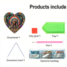Load image into Gallery viewer, Indian 2D Flat DIY Diamond Art Suncatcher Diamond Art Pendant for Home Decor
