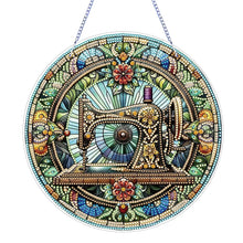 Load image into Gallery viewer, Sewing Machine 2D Flat DIY Diamond Art Sun Catcher Hanging Diamond Art Pendant