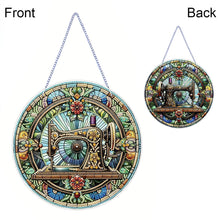 Load image into Gallery viewer, Sewing Machine 2D Flat DIY Diamond Art Sun Catcher Hanging Diamond Art Pendant