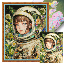 Load image into Gallery viewer, Yishu - Astronaut Girl - 50*65CM 11CT 3 Stamped Cross Stitch
