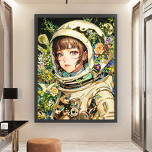 Load image into Gallery viewer, Yishu - Astronaut Girl - 50*65CM 11CT 3 Stamped Cross Stitch