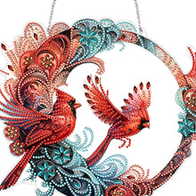 Load image into Gallery viewer, PVC Glass Special Shaped Cardinal Diamond Painting Hanging Sign Windows Decor