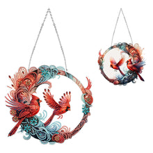 Load image into Gallery viewer, PVC Glass Special Shaped Cardinal Diamond Painting Hanging Sign Windows Decor
