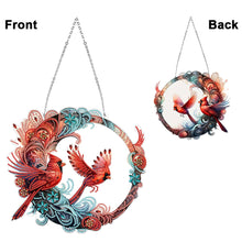 Load image into Gallery viewer, PVC Glass Special Shaped Cardinal Diamond Painting Hanging Sign Windows Decor