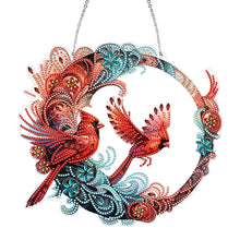 Load image into Gallery viewer, PVC Glass Special Shaped Cardinal Diamond Painting Hanging Sign Windows Decor
